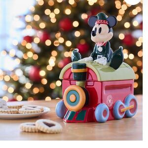 Disney Mickey Mouse Holiday Cookie Jar NWT